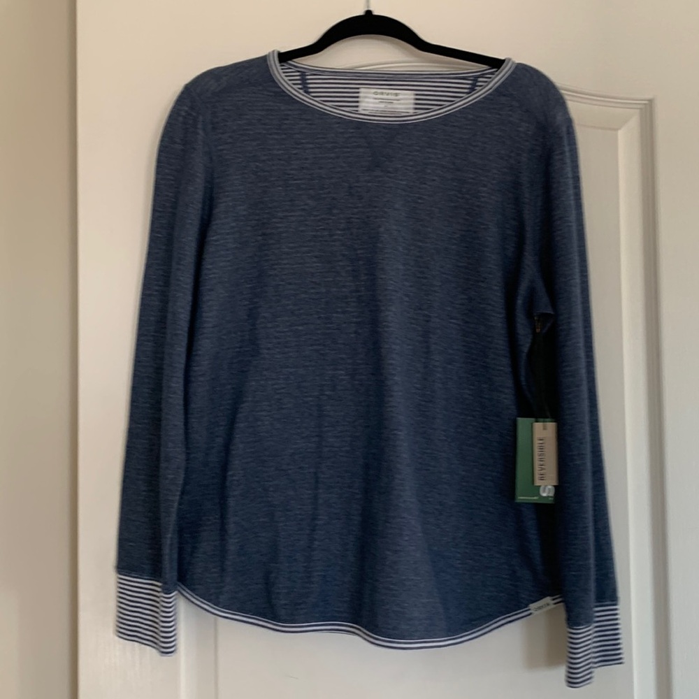NWT - Orvis Reversible Lightweight Sweatshirt - Size Medium.